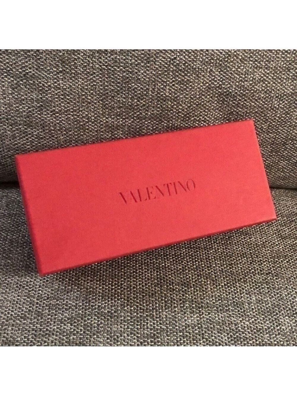 VALENTINO Empty Sunglasses Glasses Rectangle Gift Box Red Authentic Warranty